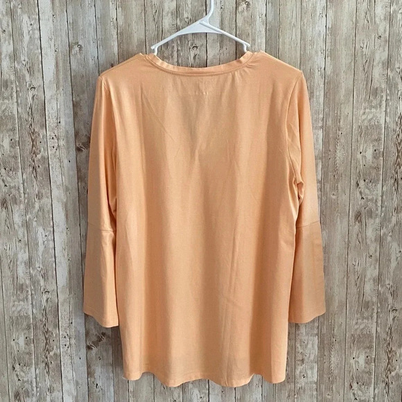 Hinson Wu Christy 3/4 Sleeve Top In Melon - Picture 3 of 5